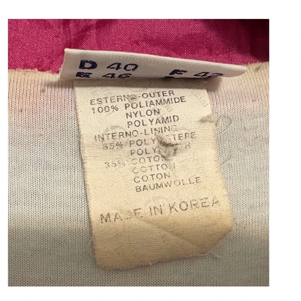 Vintage Sergio Tacchini Colorblock Windbreaker‎ Jacket 80s Aqua Pink Nylon Track
